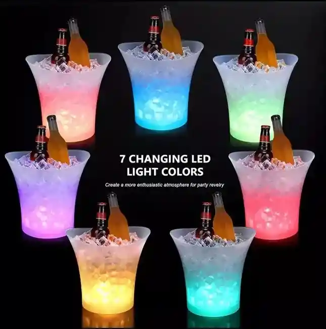 Parlante Bafle Portátil Hielera Cubeta Luces Bluetooth Usb
