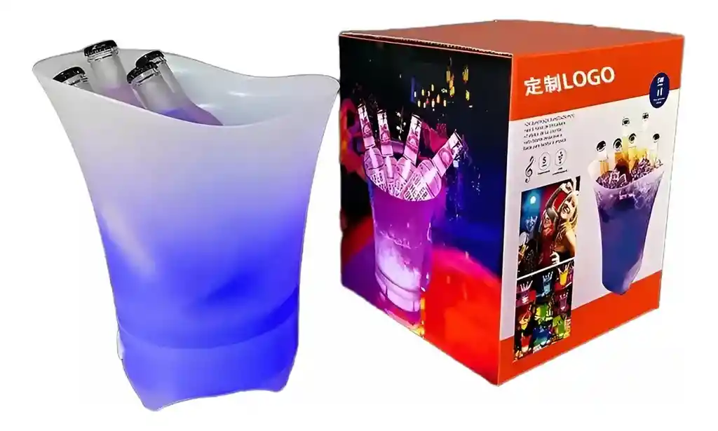 Parlante Bafle Portátil Hielera Cubeta Luces Bluetooth Usb