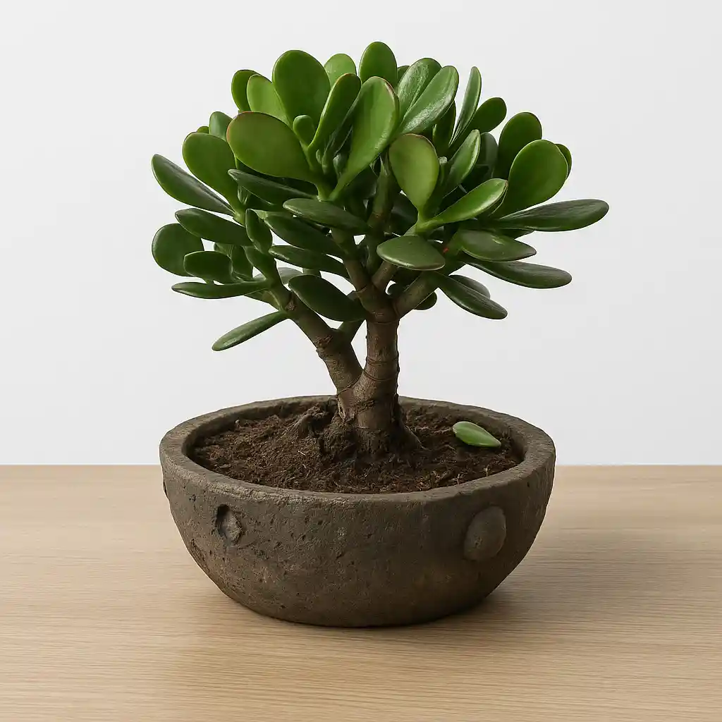 Bonsai Jade De Hoja Grande 2 Años De Edad Grande