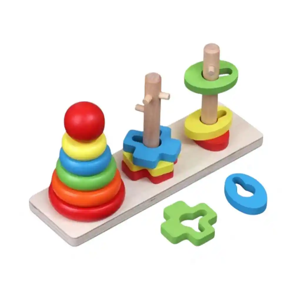 Torre De Hanoi Múltiple Con Encajables Para Niños