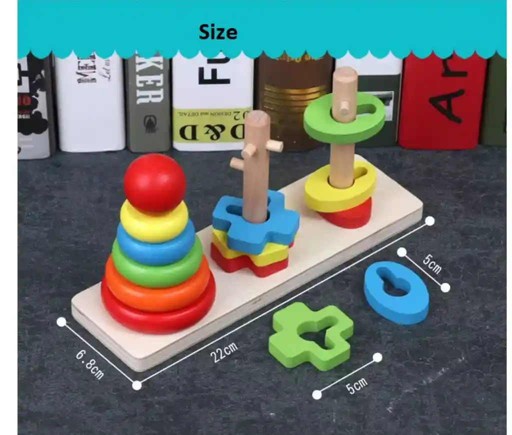 Torre De Hanoi Múltiple Con Encajables Para Niños