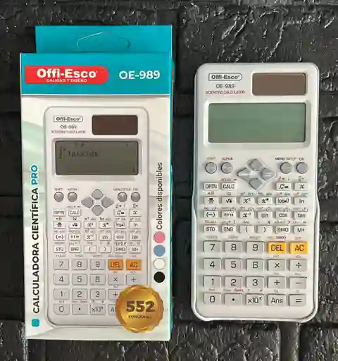 Calculadora Cientifica Offi-esco Blanca Oe-989 ((552 Funciones))