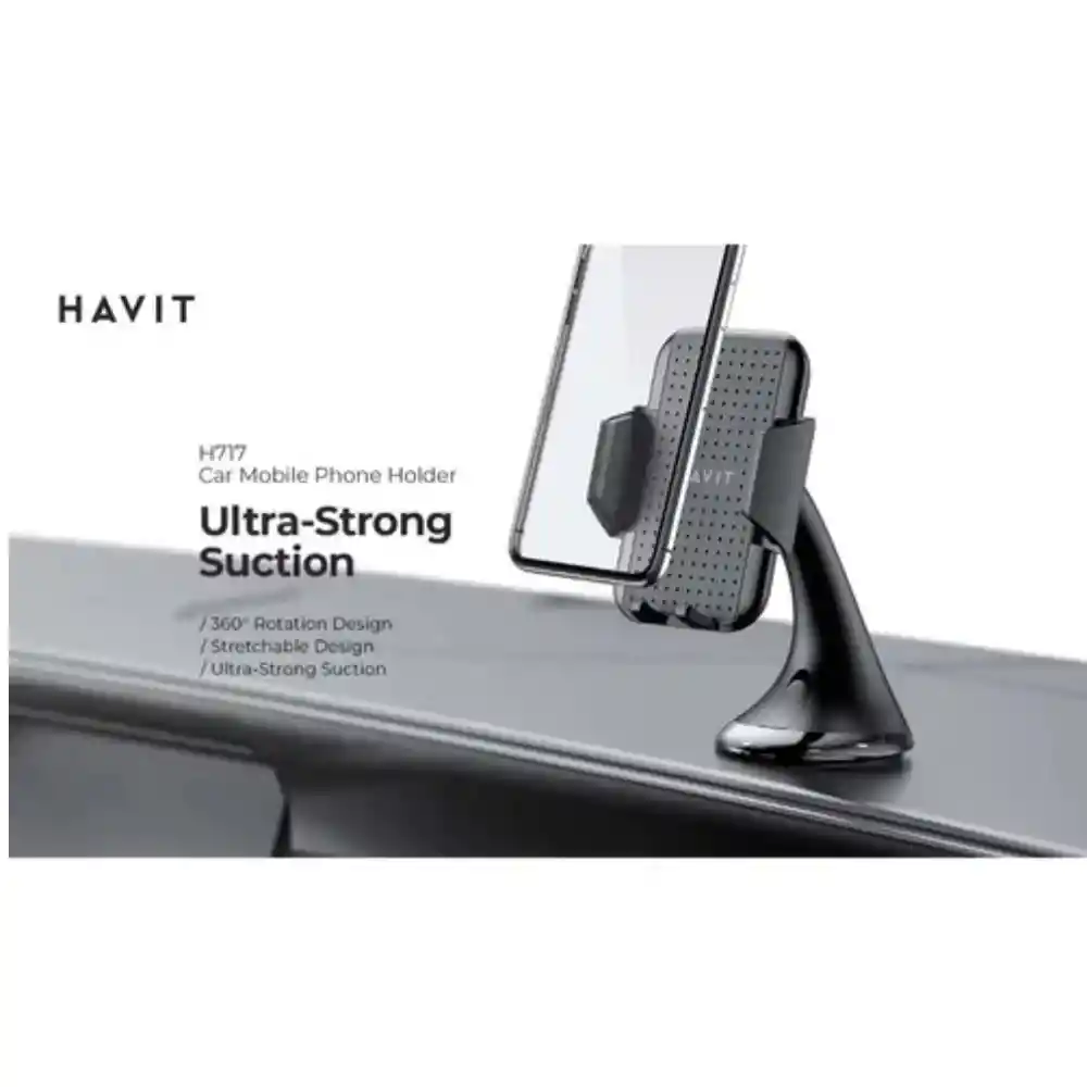 Soporte Base De Carro Para Celular De Ventosa Havit H717 Abs