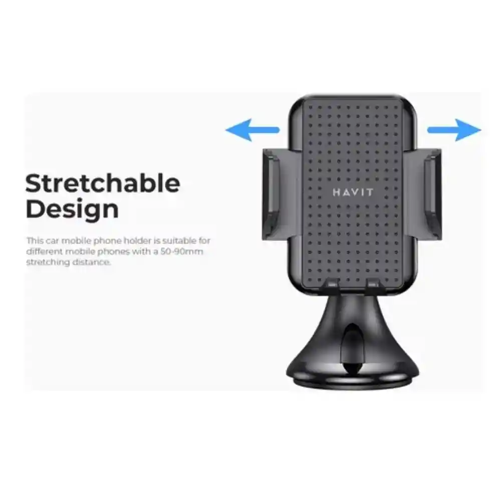 Soporte Base De Carro Para Celular De Ventosa Havit H717 Abs
