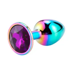 Plug Anal Metálico Talla M Tornasol Joya Morada