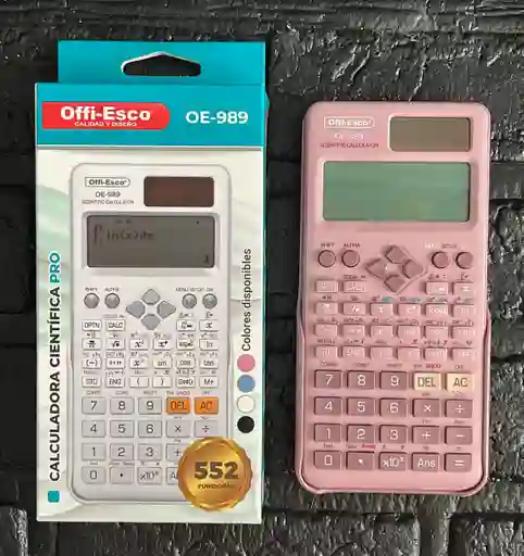 Calculadora Cientifica Offi-esco Rosada Oe-989 ((552 Funciones))
