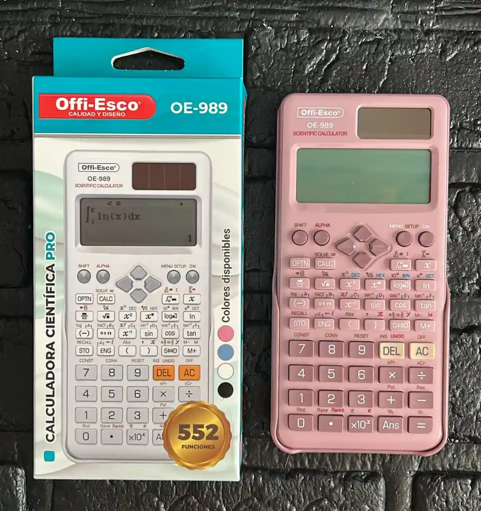 Calculadora Cientifica Offi-esco Rosada Oe-989 ((552 Funciones))