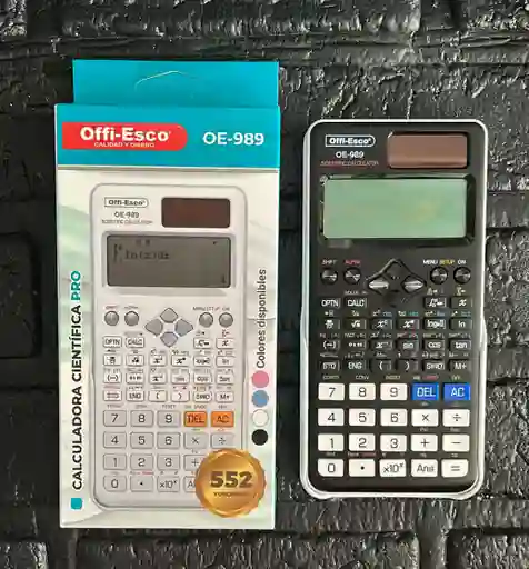 Calculadora Cientifica Offi-esco Negra Oe-989 ((552 Funciones))
