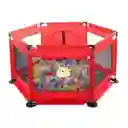 Corral De Juegos Hexagonal Para Bebes Color Roja