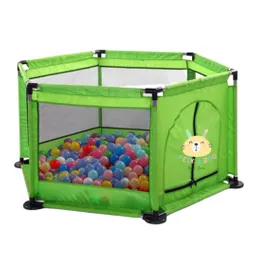 Corral De Juegos Hexagonal Para Bebes Color Verde