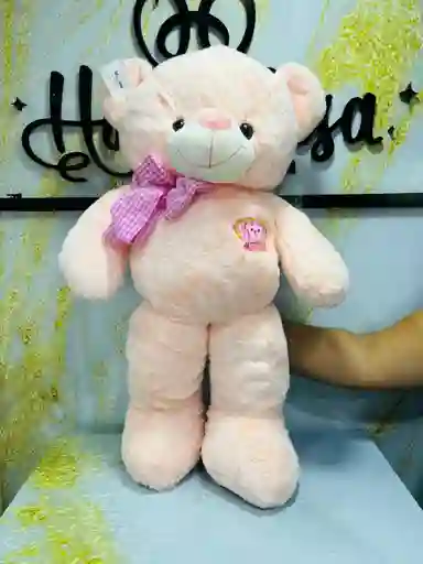 Oso Peluche Tierno En Tonalidad Rosada Clara