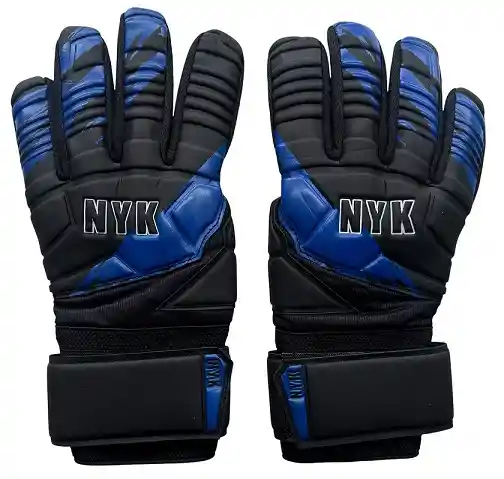 Guantes De Fútbol Nyk Semiprof Warrior Niño Kids -talla 5 / Negro-azul