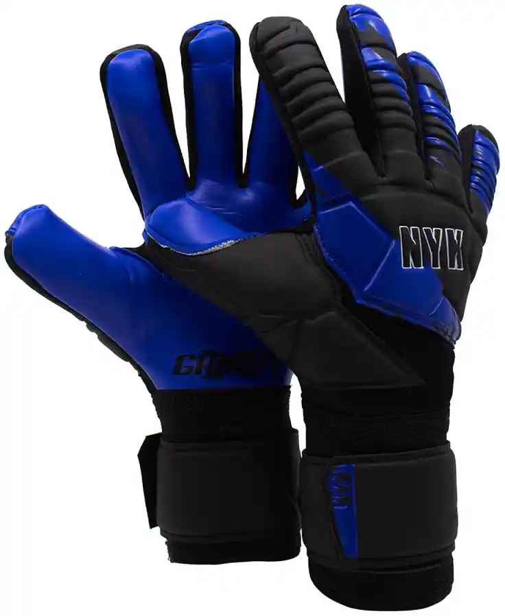 Guantes De Fútbol Nyk Semiprof Warrior Niño Kids -talla 5 / Negro-azul