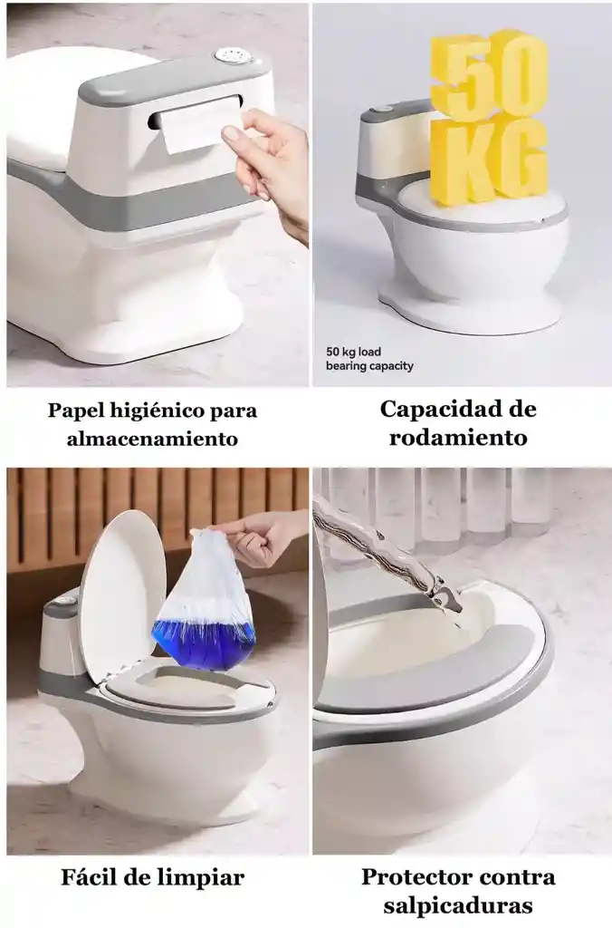 Inodoro Vasenilla De Aprendizaje Con Sonidos Rosa Nuevo