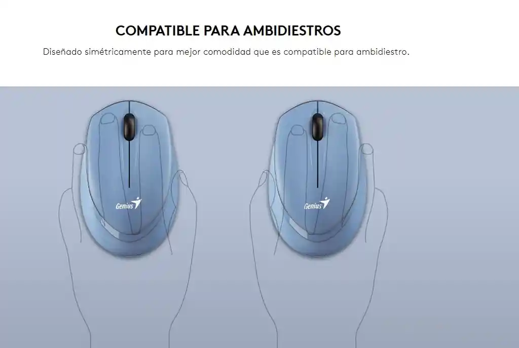 Mouse Inalámbrico Óptico Nx-7009 1200 Dpi – Ergonómico, Usb, Ambidiestro Y Preciso Para Oficina O Casa