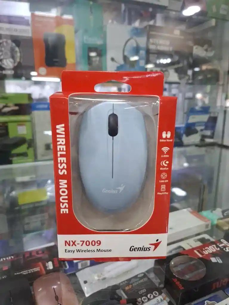 Mouse Inalámbrico Óptico Nx-7009 1200 Dpi – Ergonómico, Usb, Ambidiestro Y Preciso Para Oficina O Casa