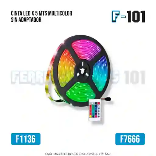 Cinta Led X 5 Mts Multicolor Sin Adaptado