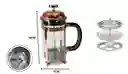 Cafetera Prensa Francesa Gc-654 En Vidrio Embolo 600 Ml