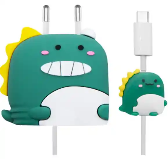 Forro Protector Para Cargadores Iphone Dinosaurio