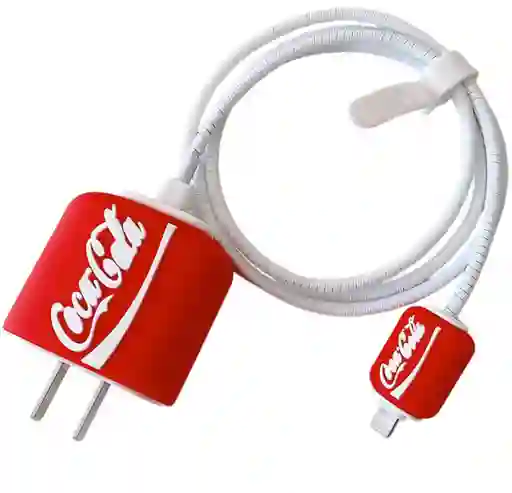 Forro Protector Para Cargadores Iphone Coca Cola
