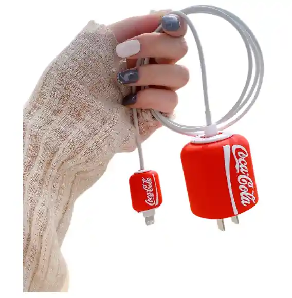 Forro Protector Para Cargadores Iphone Coca Cola