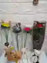 Solitario Rosa Con Oso Llavero De Peluche
