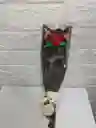 Solitario Rosa Con Oso Llavero De Peluche