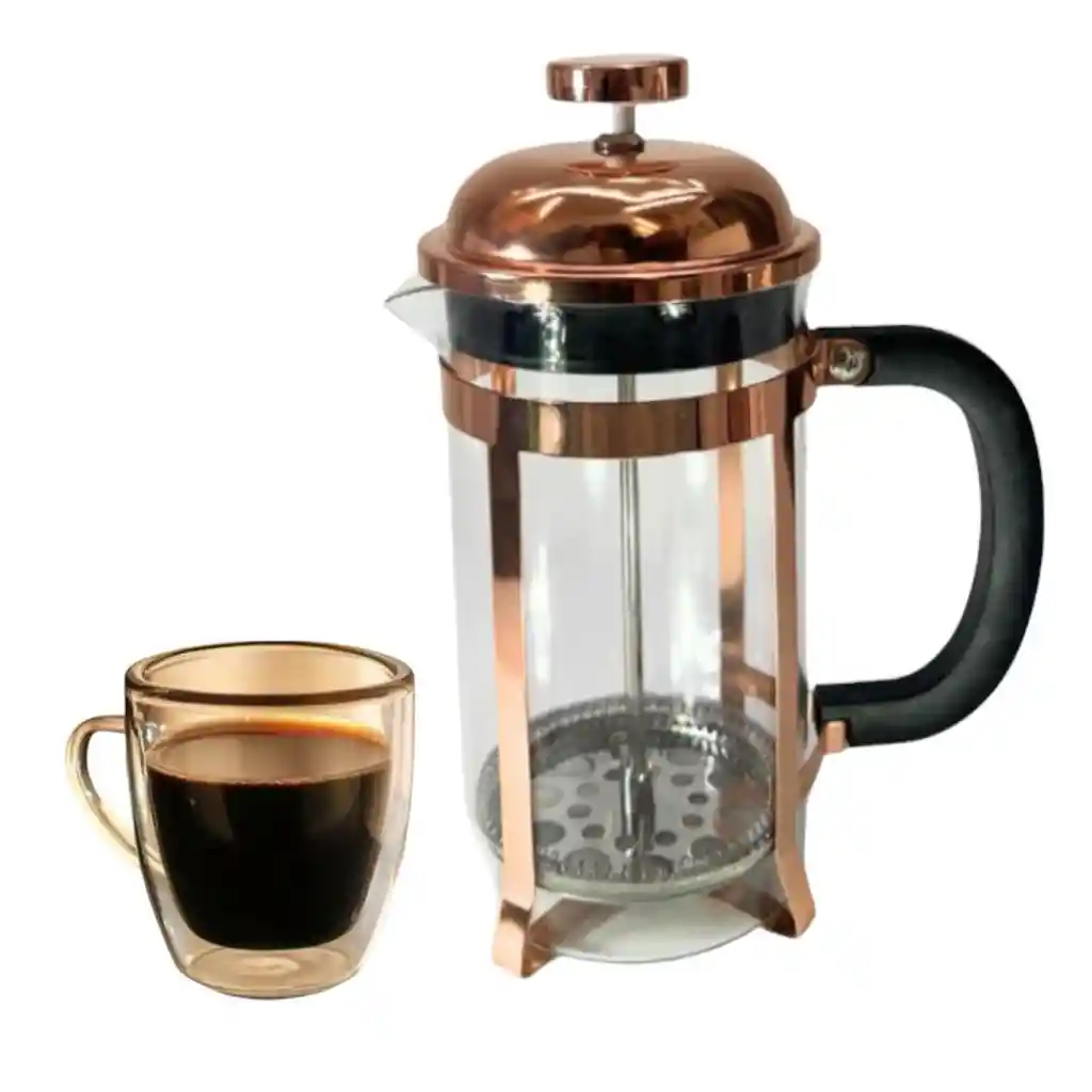 Cafetera Prensa Francesa Gc-654 En Vidrio Embolo 1000 Ml