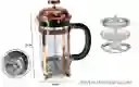 Cafetera Prensa Francesa Gc-654 En Vidrio Embolo 1000 Ml