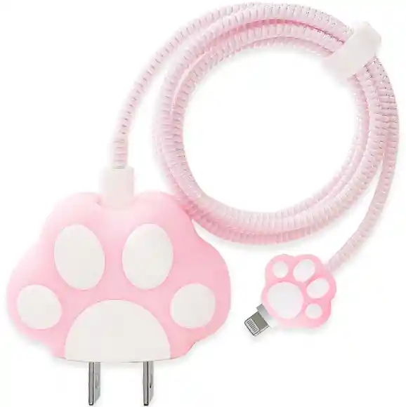 Forro Protector Para Cargadores Iphone Manito Gato