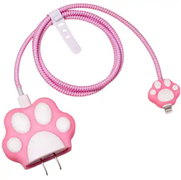 Forro Protector Para Cargadores Iphone Manito Gato