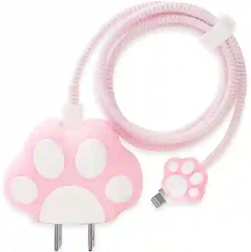 Forro Protector Para Cargadores Iphone Manito Gato