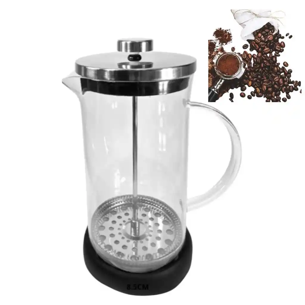 Cafetera Prensa Francesa 875 En Vidrio Embolo 1000 Ml