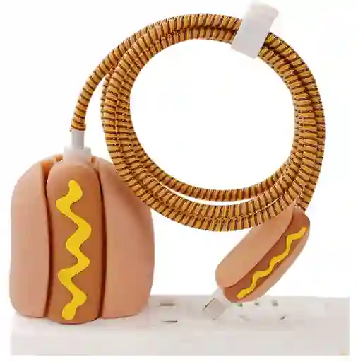 Forro Protector Para Cargadores Iphone Hot Dog