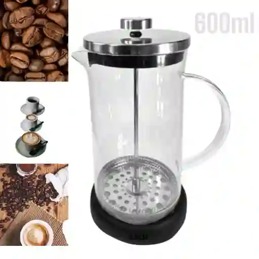 Cafetera Prensa Francesa 875 En Vidrio Embolo 600 Ml