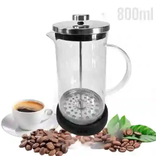 Cafetera Prensa Francesa 875 En Vidrio Embolo 800 Ml