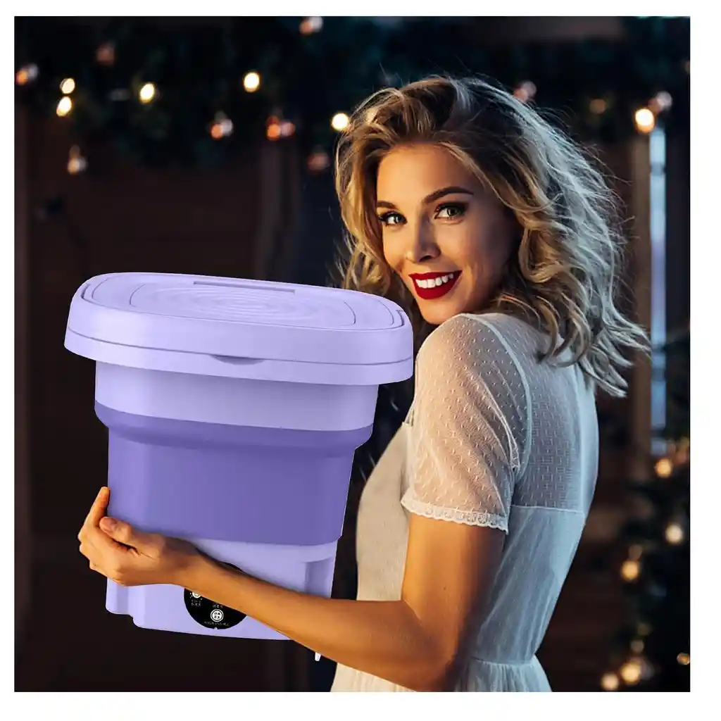 Lavadora Portátil Mini De 8 Litros Con Secadora Giratoria