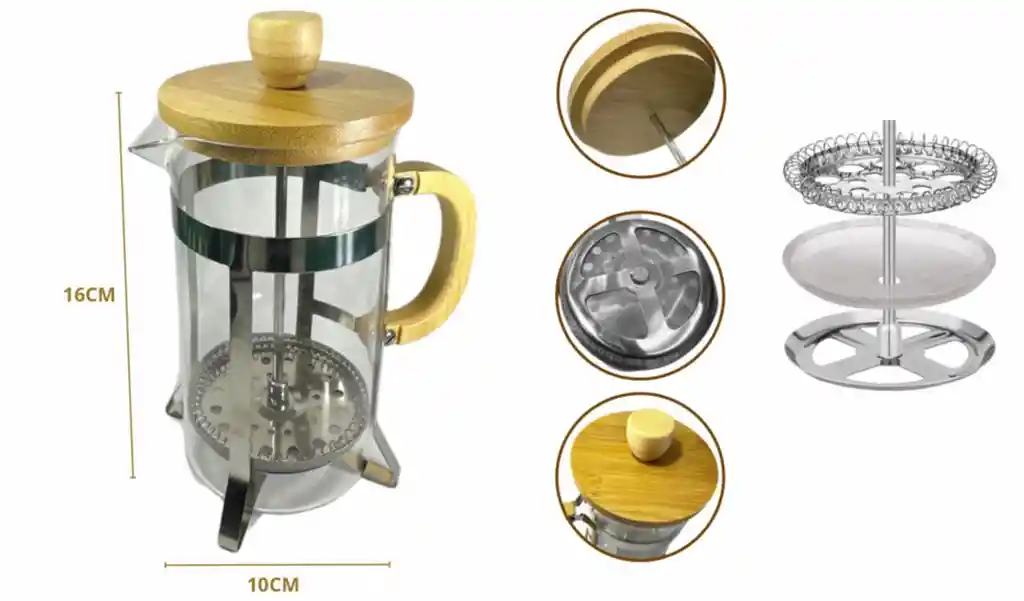 Cafetera Prensa Francesa 878 Diseño Gold 800 Ml