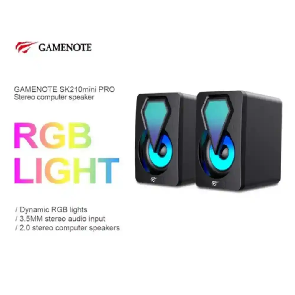 Parlantes Altavoz Para Pc 2.0 Rgb Havit Game Note Sk210 Mini