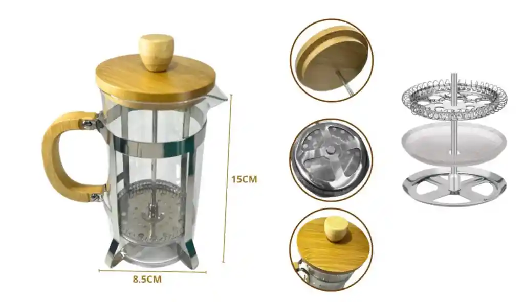 Cafetera Prensa Francesa 878 Diseño Gold 600 Ml