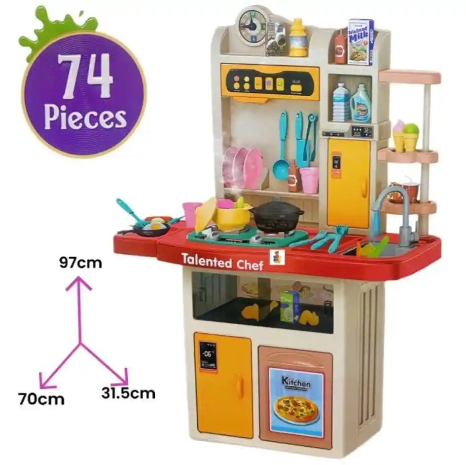 Set Juego De Cocina Grande Con Efectos Agua Vapor Y Sonidos