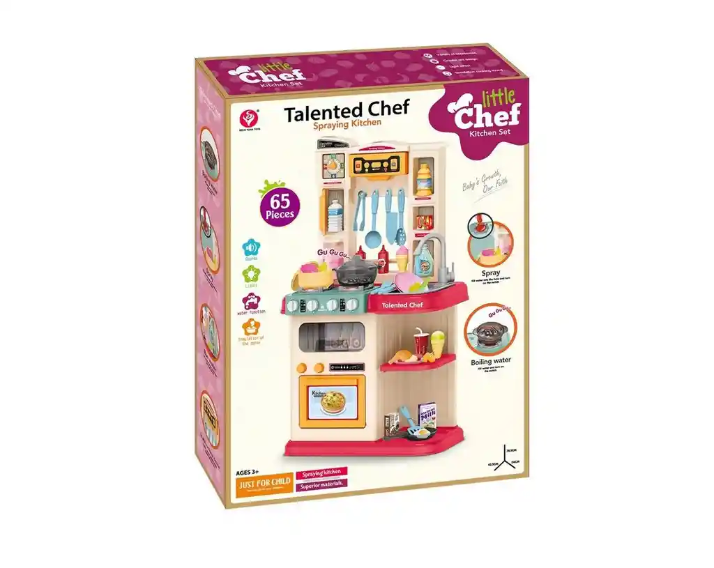 Set Juego De Cocina Grande Con Efectos Agua Vapor Y Sonidos