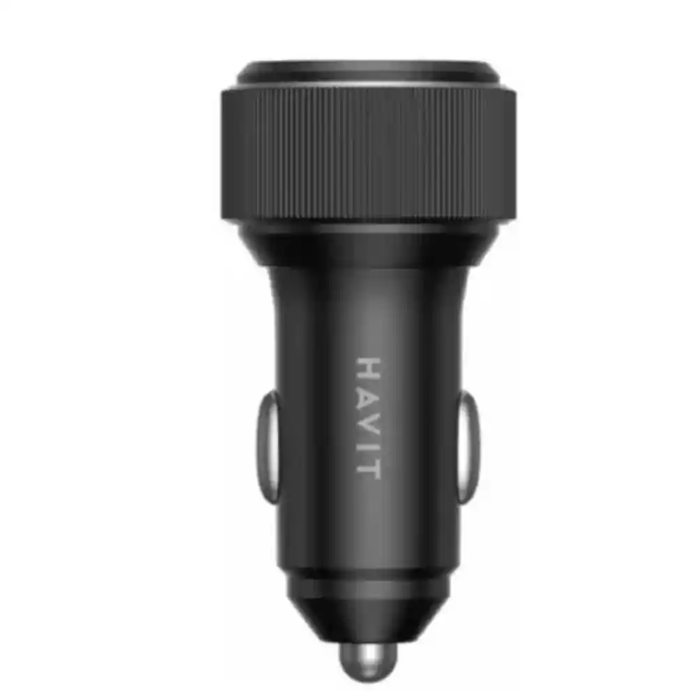 Cargador De Celular Para Carro 60w X2 Usb Tipo C Havit C2014