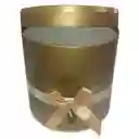 Caja De Regalo Cilindrica Dorada Ar1051 Grande