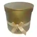 Caja De Regalo Cilindrica Dorada Ar1051 Grande