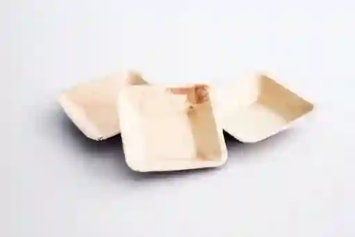Platos Desechables Ecologicos Cuadrado Mini 9x9 Cms