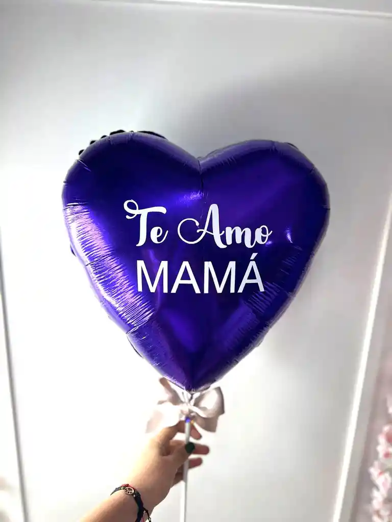 Globo Con Helio Contramarcado Te Amo Mamá - Especial Dia De Las Madres