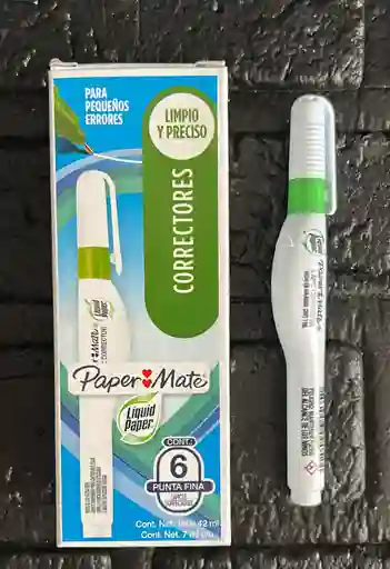 Corrector Liquido Liquid Paper Caja X6 Unidades