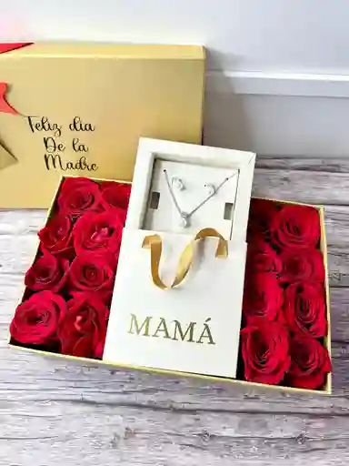 Caja De Lujo Floral Con Joyería - Especial Dia De Las Madres