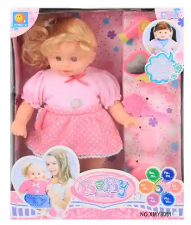 Juguete Muñeca Para Peinar Con Accesorios Y Sonidos